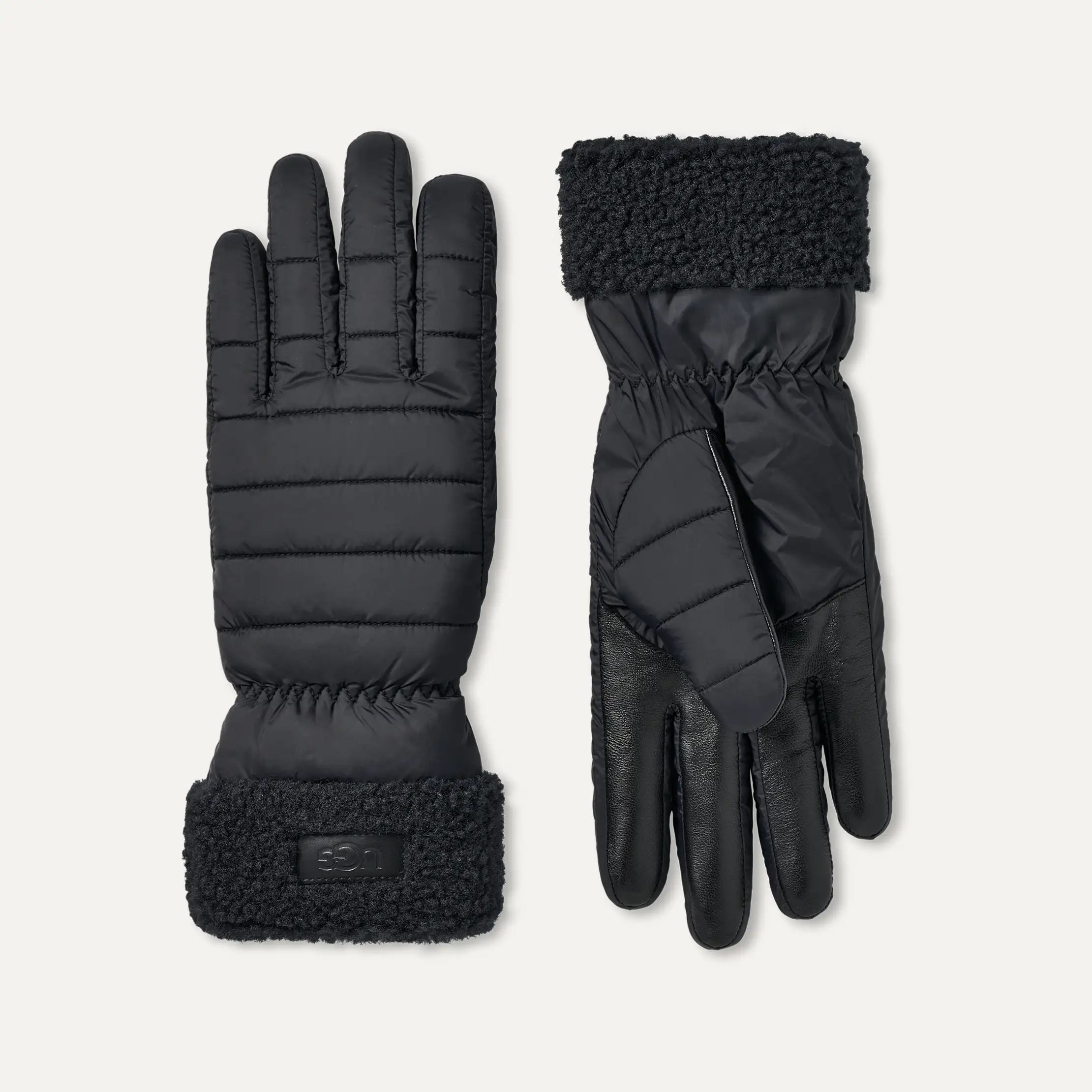 Women's AW UGGfluff Cuff Glove - BLACK