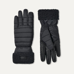 Women's AW UGGfluff Cuff Glove - BLACK