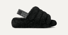Women's Fluff Yeah Slide - BLACK / DARK SHADOW