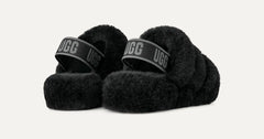 Women's Fluff Yeah Slide - BLACK / DARK SHADOW