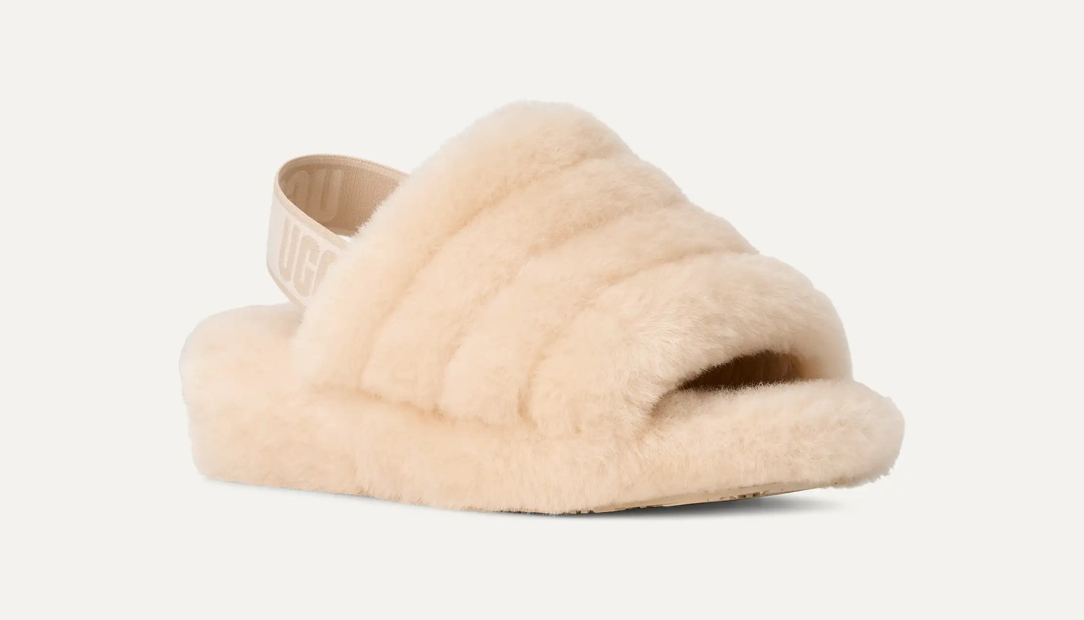 Women's Fluff Yeah Slide - NATURAL / SEA SALT