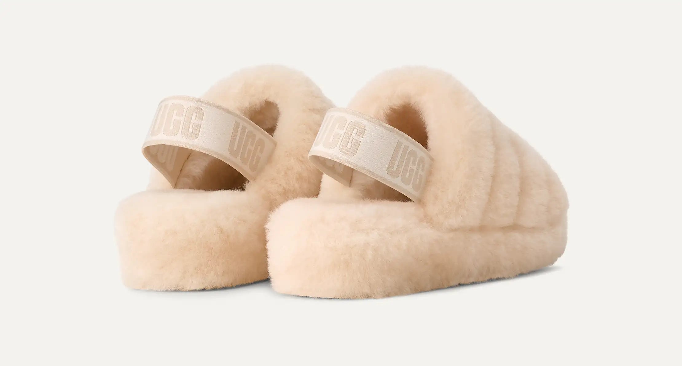 Women's Fluff Yeah Slide - NATURAL / SEA SALT