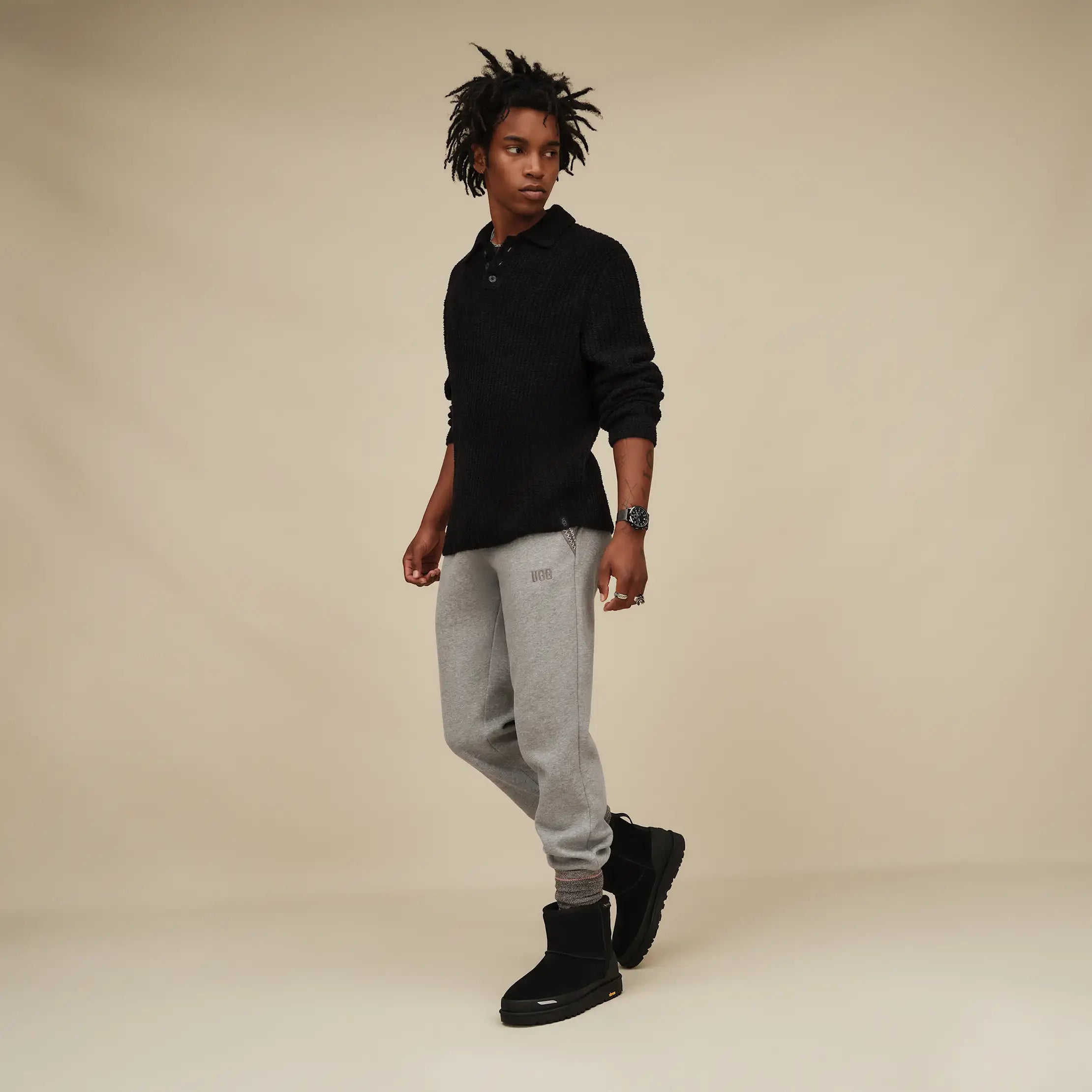 Men's Kyro Cozy Crew Sock - DUSTED COCOA