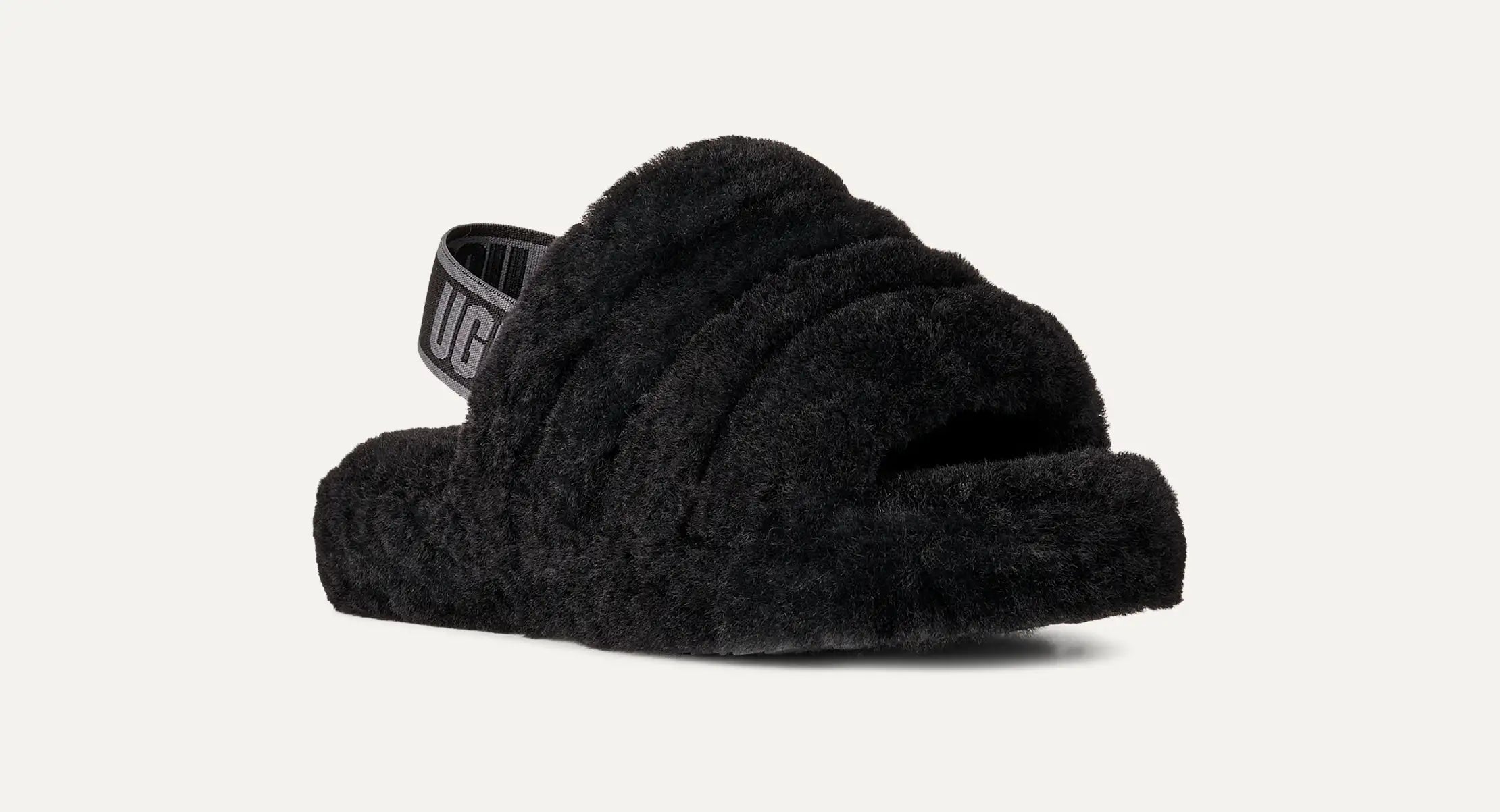 Kids' Fluff Yeah Slide - BLACK / DARK SHADOW
