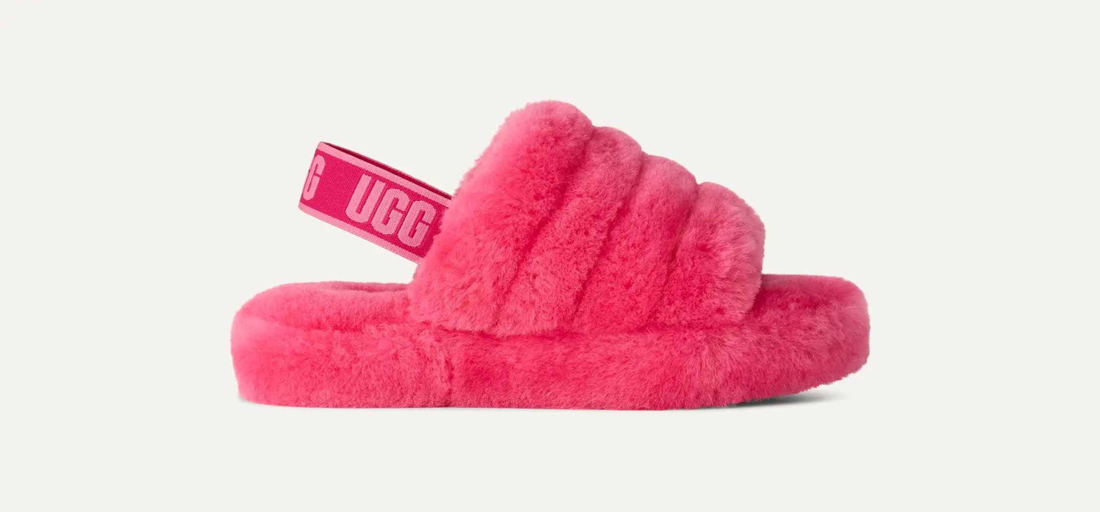 Kids' Fluff Yeah Slide - DEEP CORAL / SACHET PINK