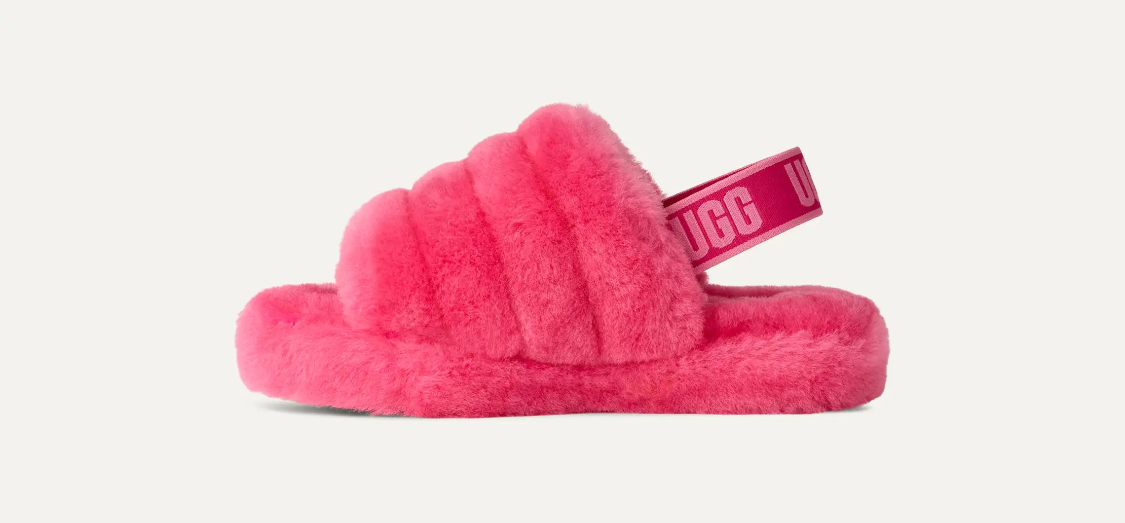 Kids' Fluff Yeah Slide - DEEP CORAL / SACHET PINK