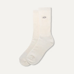 Men's Trey Rib Knit Crew - WHITE