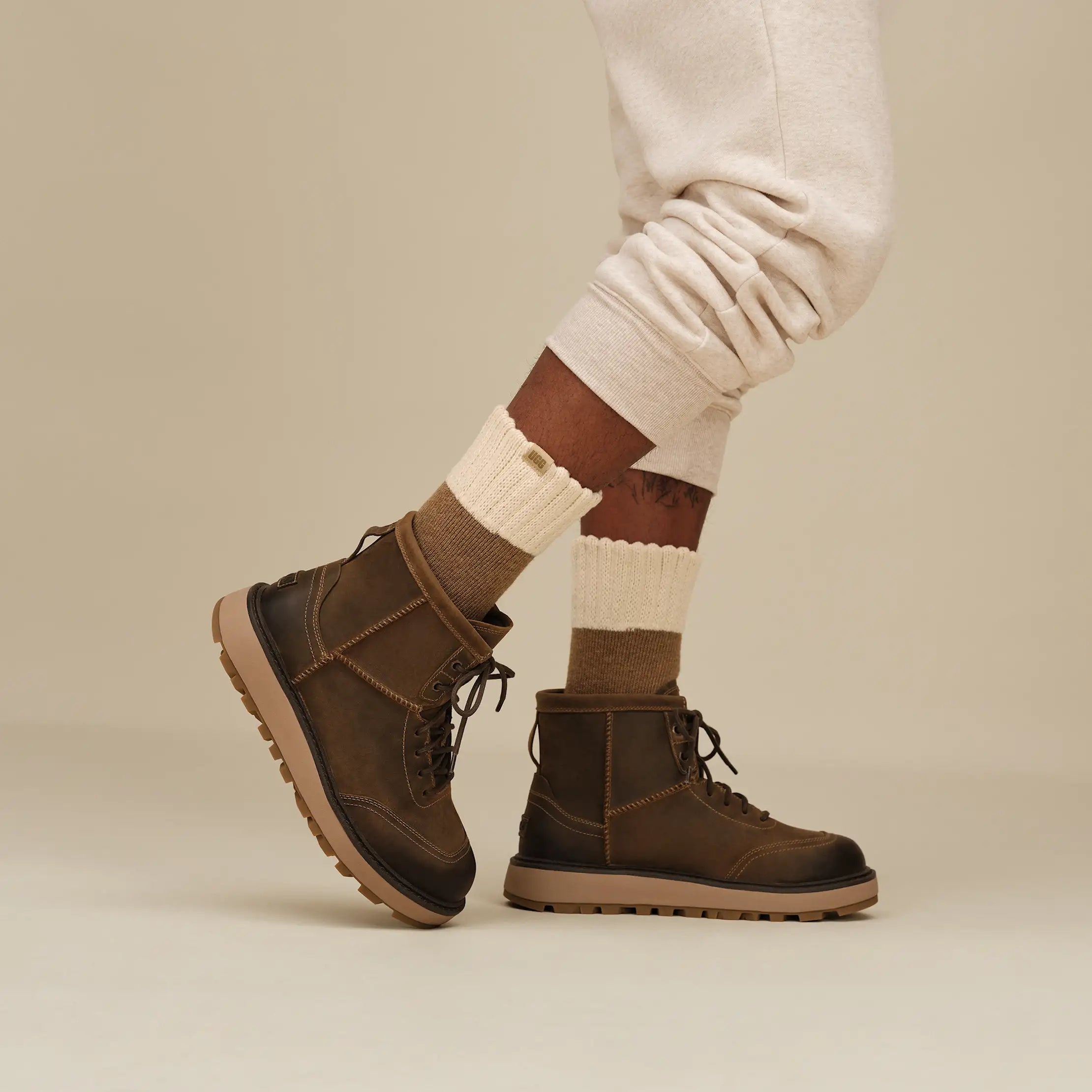 Men's Camdyn Cozy Sock - CHESTNUT / CREAM