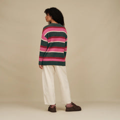 Women's Rib Knit Slouchy Quarter - COFFEE BERRY
