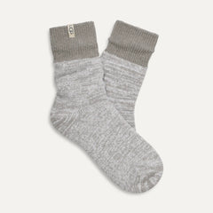 Women's Rib Knit Slouchy Quarter - SEAL