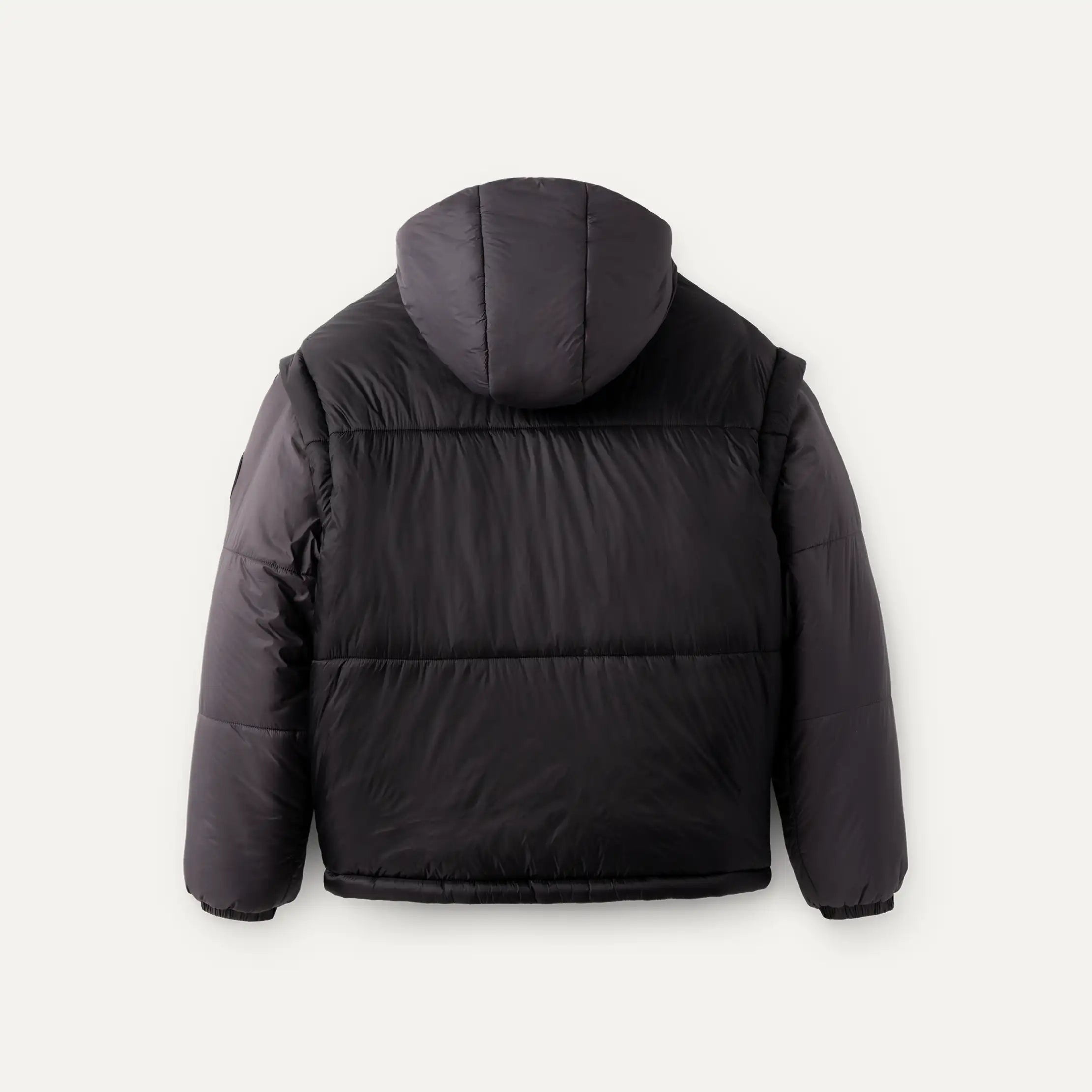 All Gender Kristian Conv Puffer Coat - BLACK / CREAM
