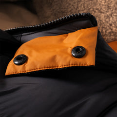 All Gender Kristian Conv Puffer Coat - BLACK / CREAM
