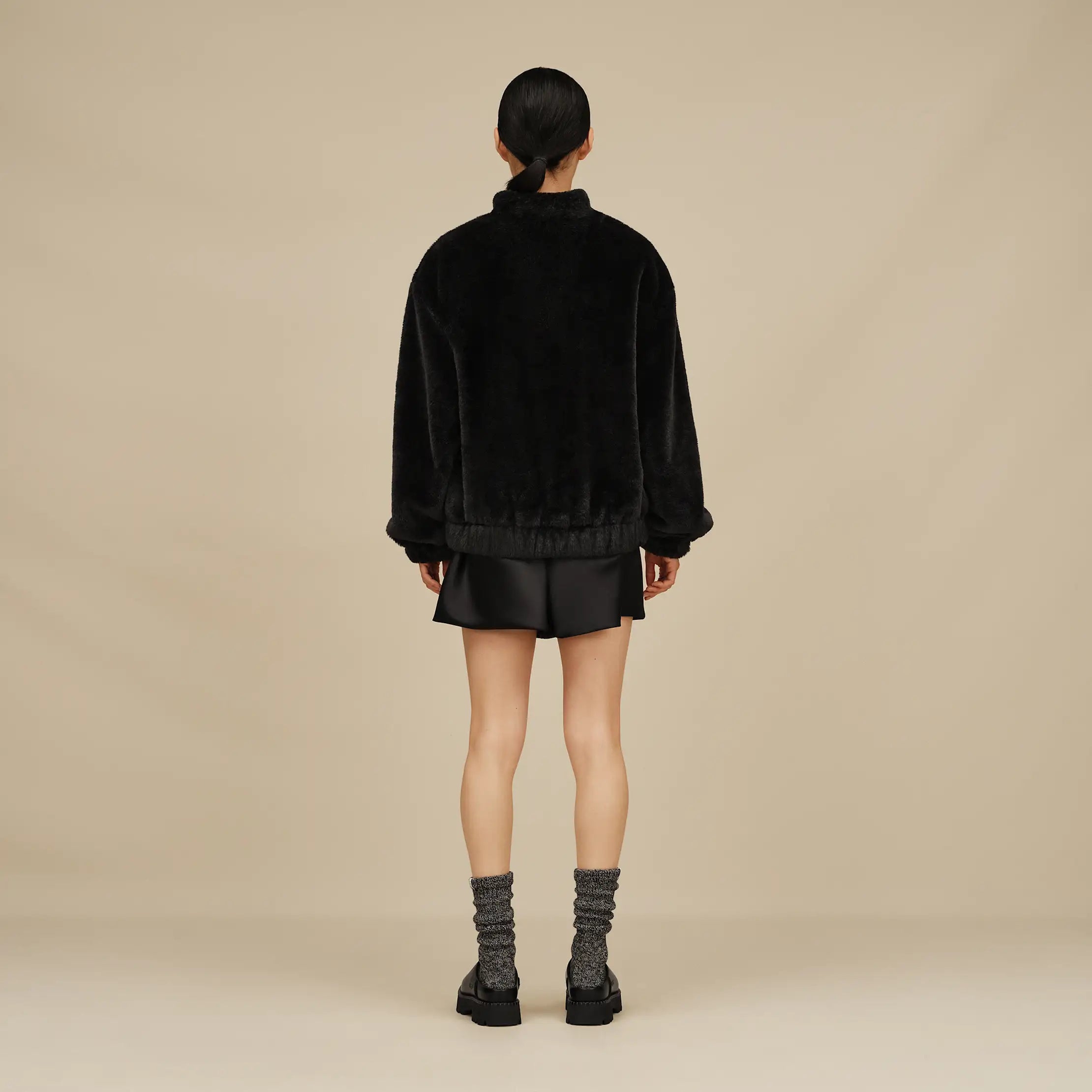 Women's Tash Faux Fur Jacket - BLACK
