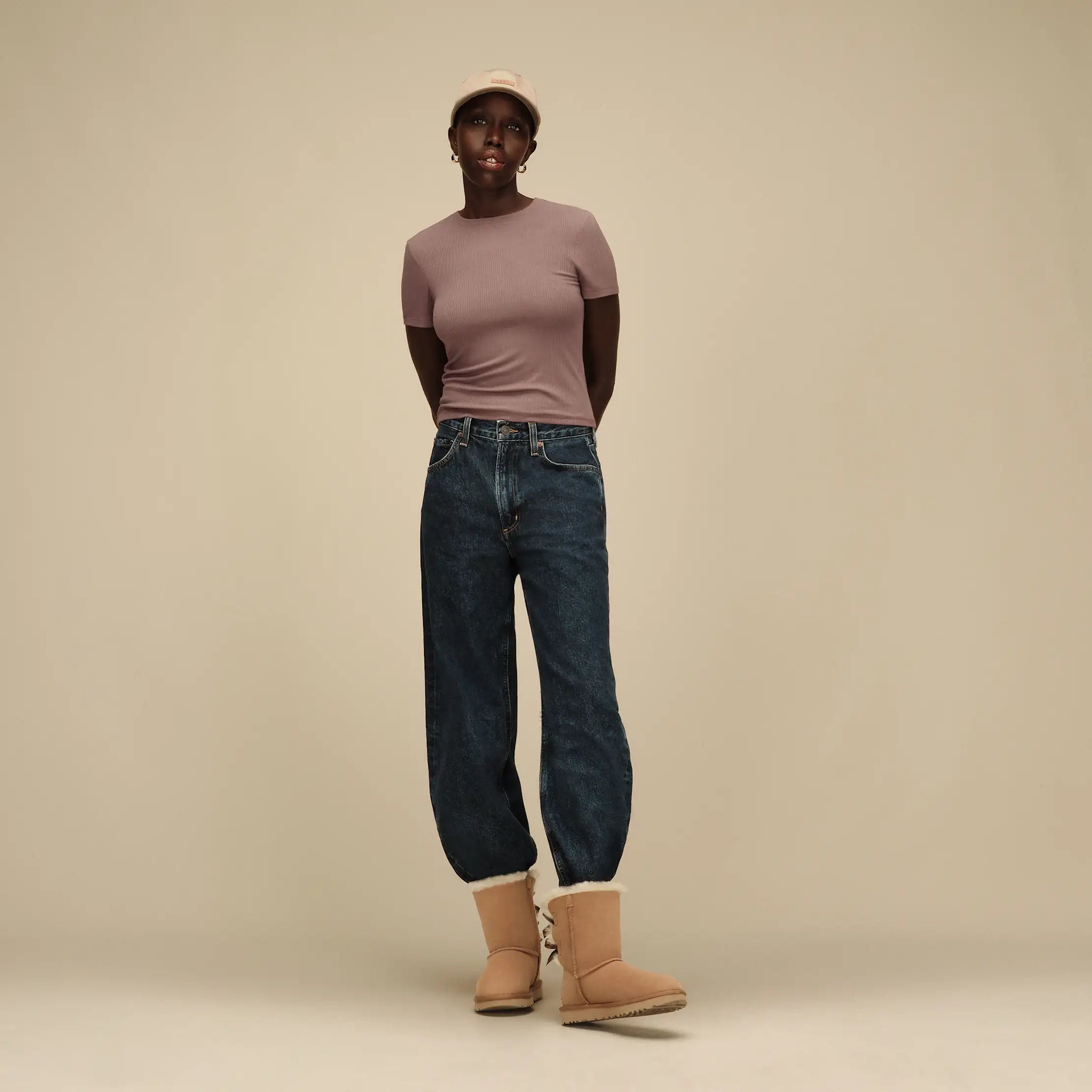 Women's Miriam Baby Tee Rib - ALLSPICE