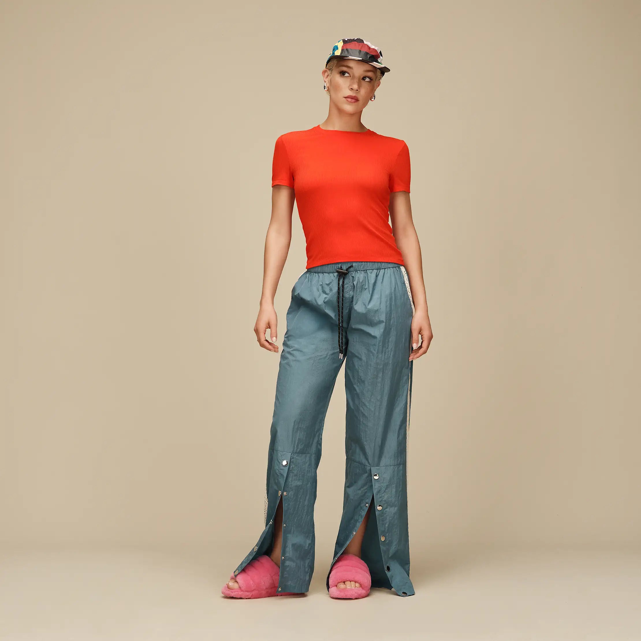 Women's Miriam Baby Tee Rib - LOBSTER
