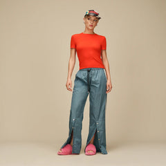 Women's Miriam Baby Tee Rib - LOBSTER