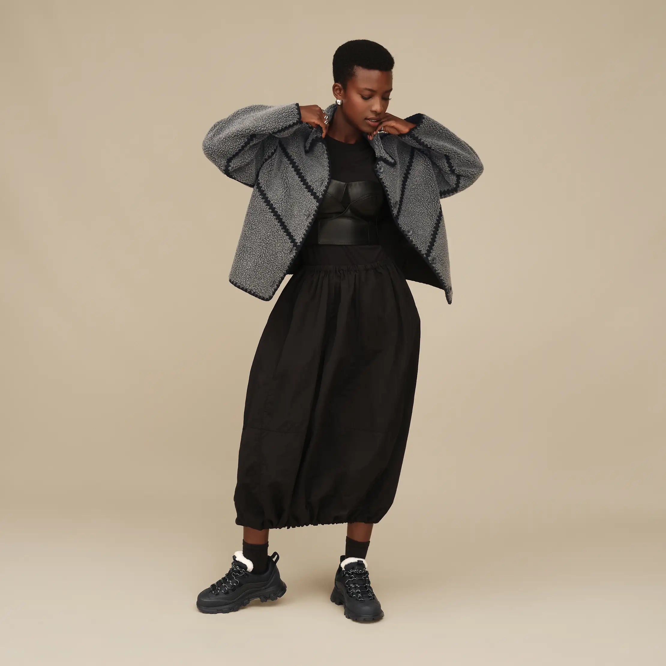 Ellison UGGfluff Shell Jacket - CHARCOAL HEATHER