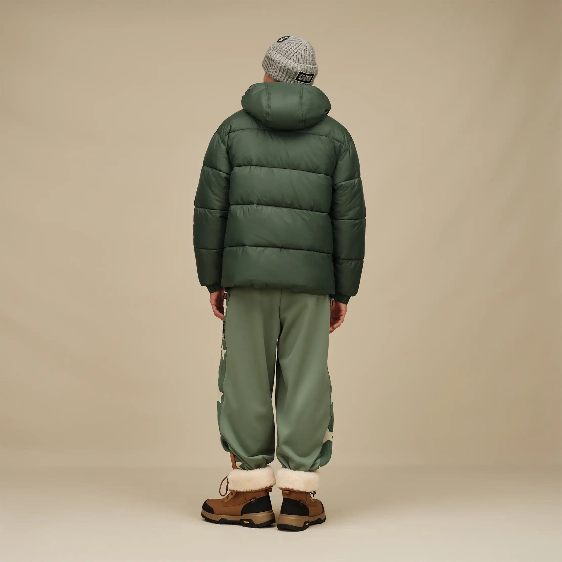 Men's Xayden UGGbraid Puffer Jacket - ARUGULA