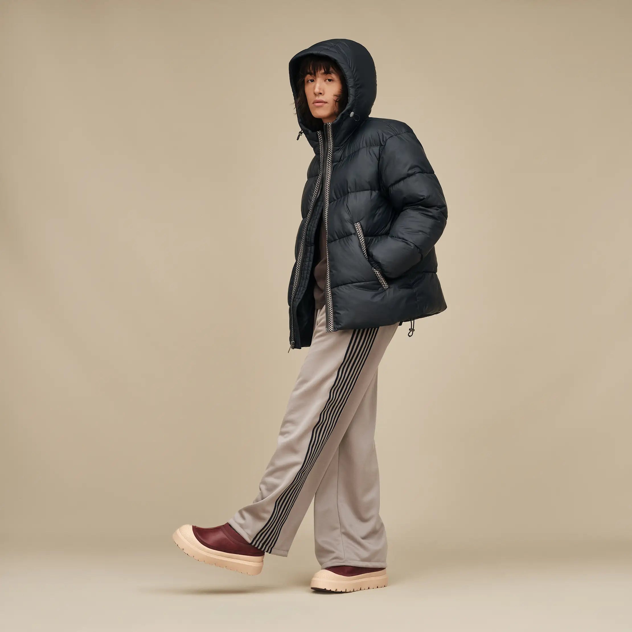 Men's Xayden UGGbraid Puffer Jacket - BLACK