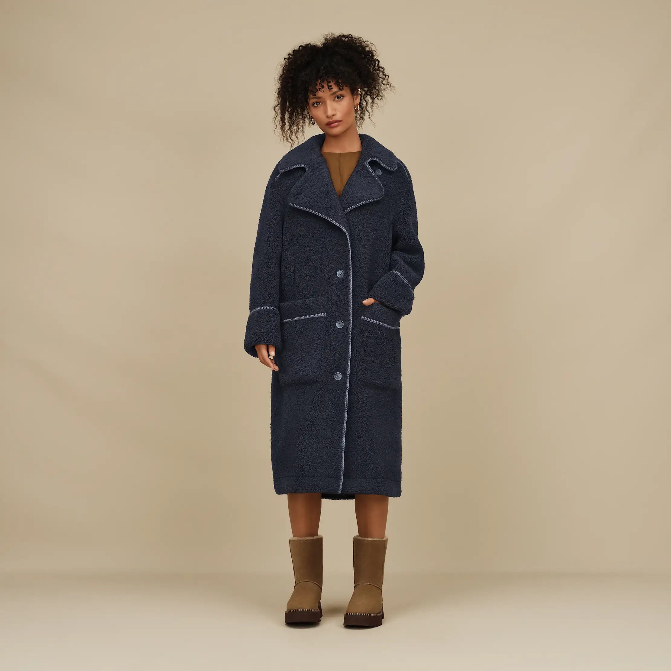 Women's Sema UGGfluff Coat - EVE BLUE