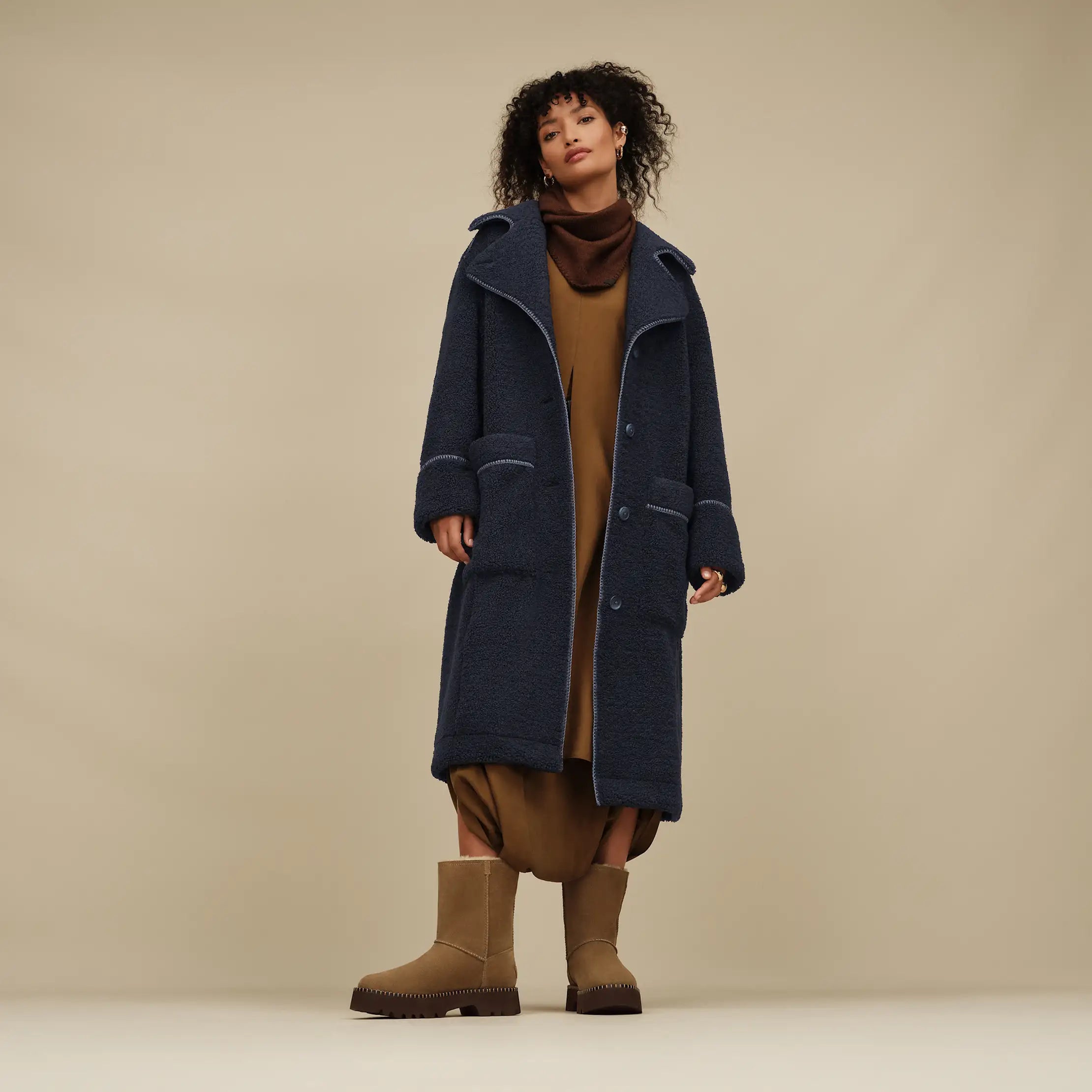 Women's Sema UGGfluff Coat - EVE BLUE