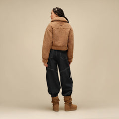 Women's Frankie Short Trucker Jacket - CHESTNUT