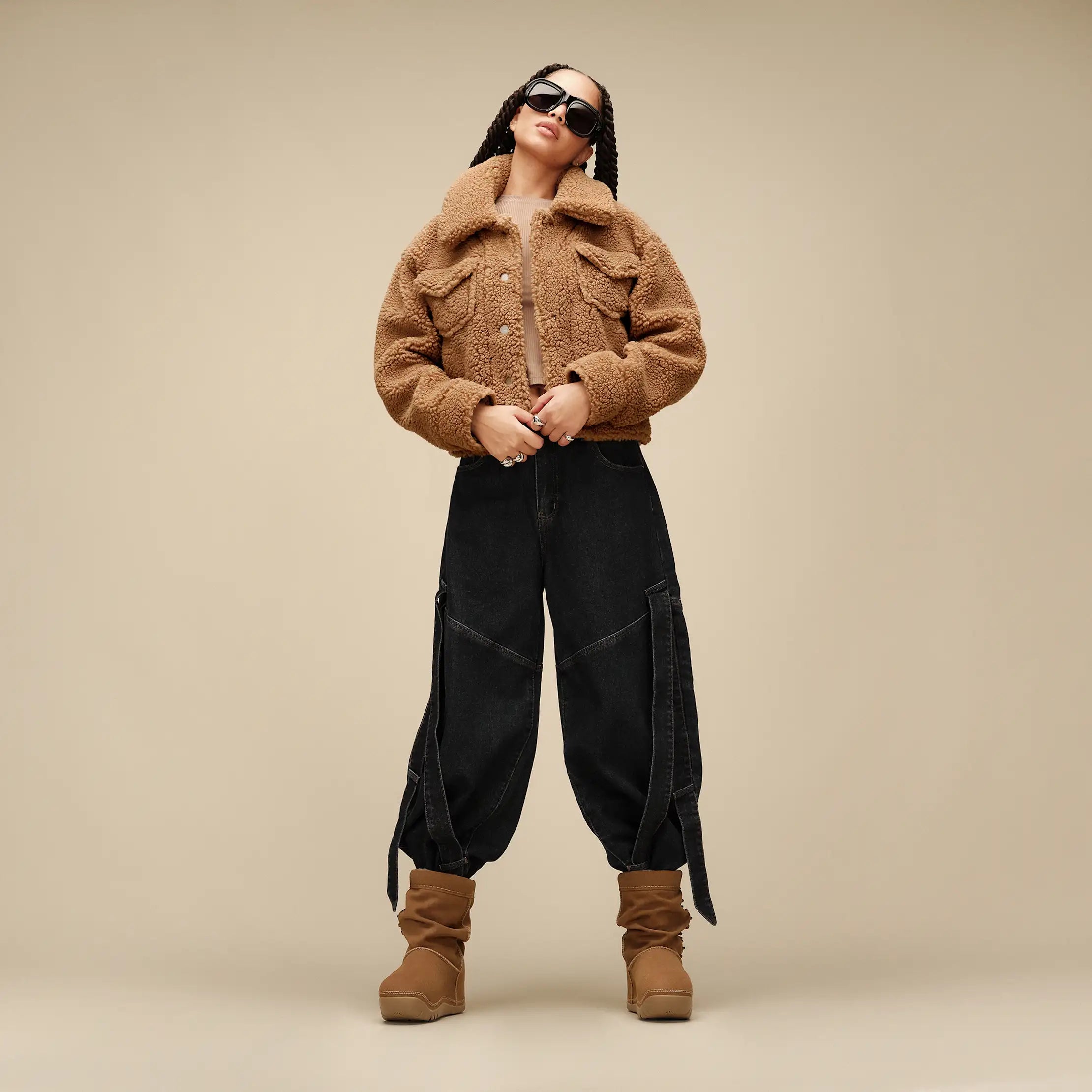Women's Frankie Short Trucker Jacket - CHESTNUT