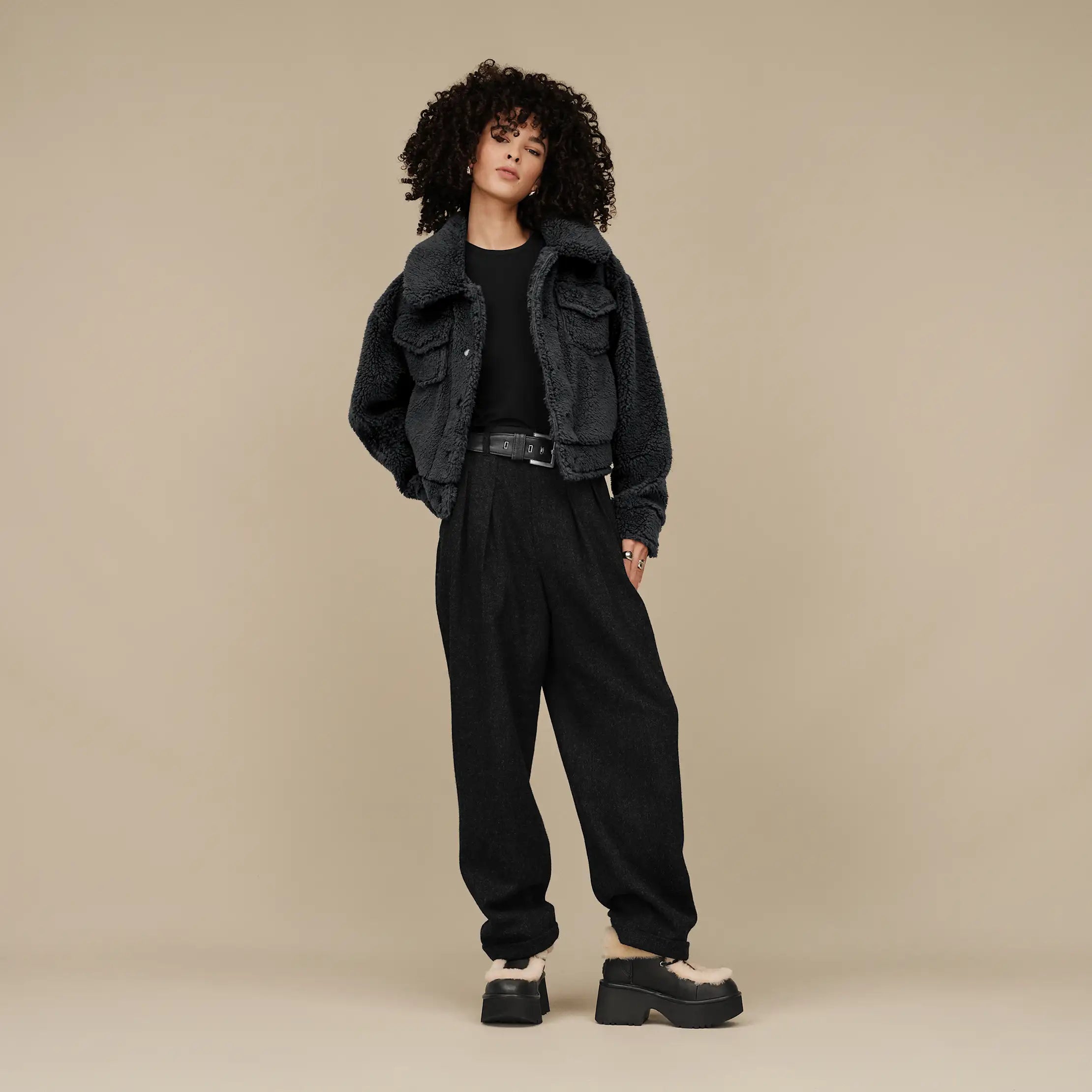 Women's Frankie Short Trucker Jacket - INK