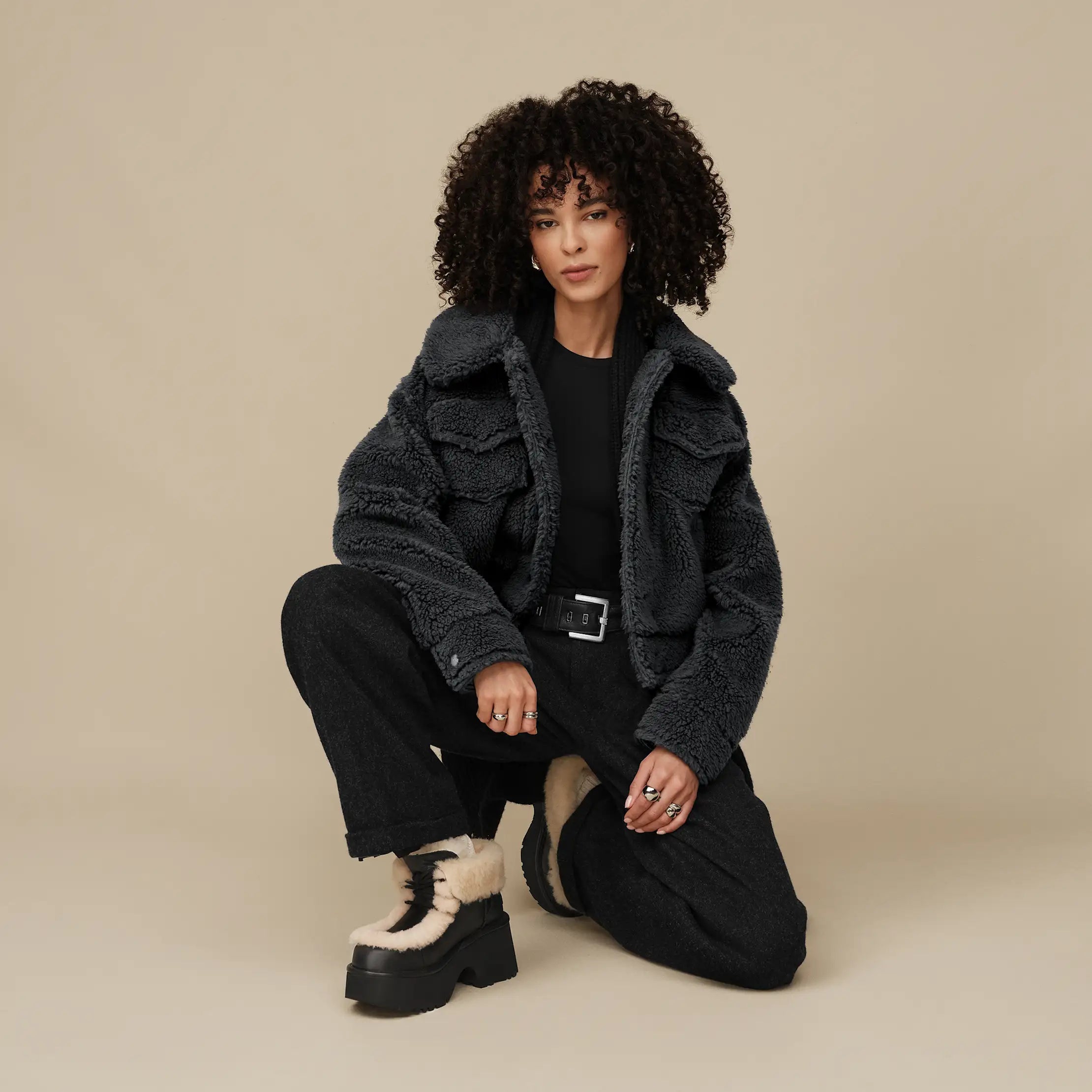 Women's Frankie Short Trucker Jacket - INK