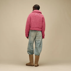 Women's Frankie Short Trucker Jacket - STRAWBERRY