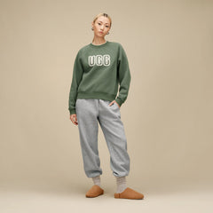 Women's UGG Logo Crewneck - GREEN STONE