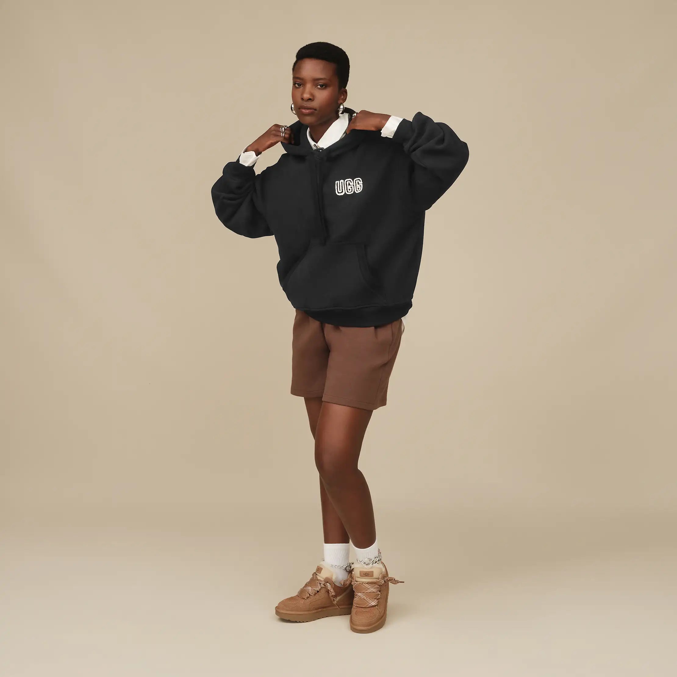 Women's UGG Logo Hoodie - BLACK