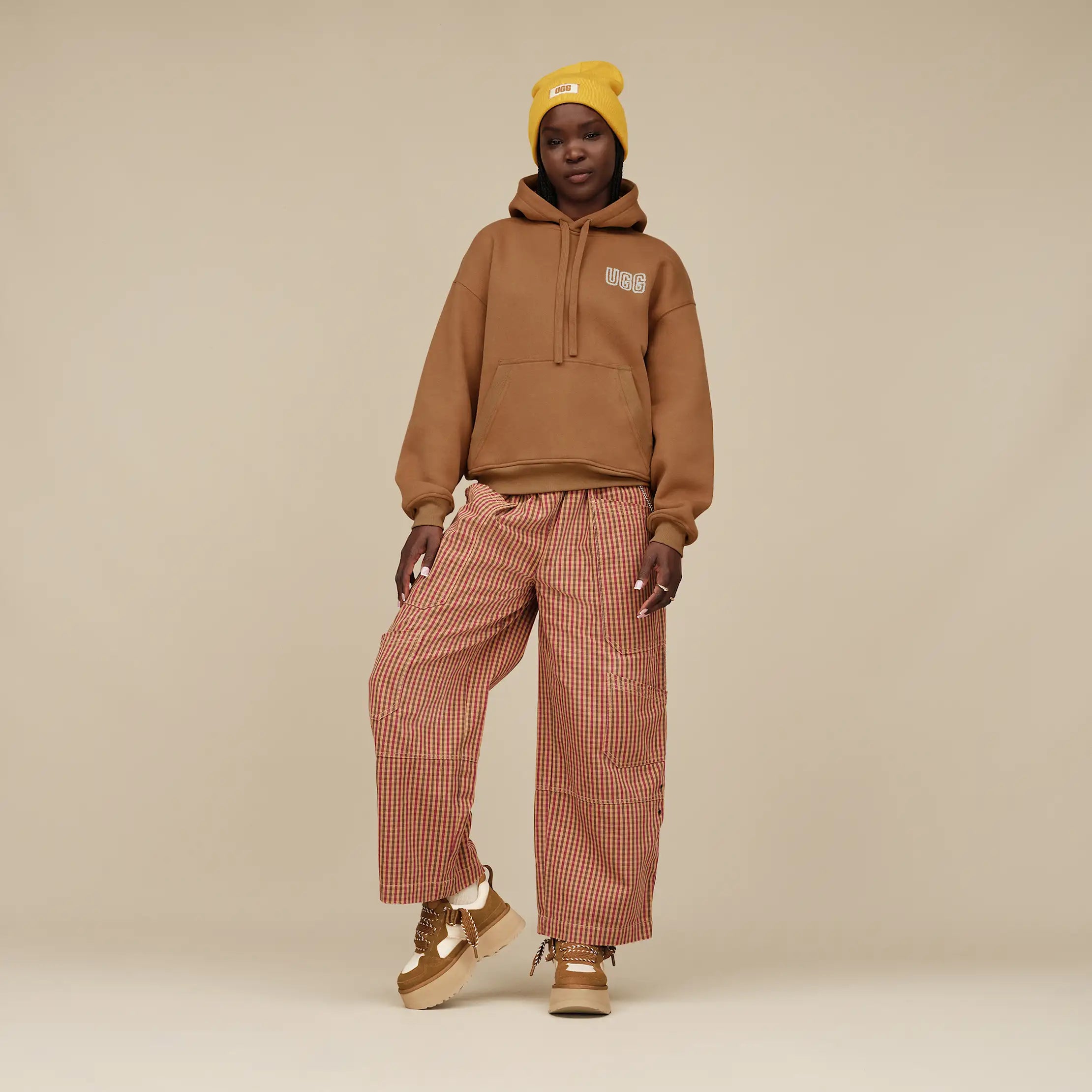 Women's UGG Logo Hoodie - CHESTNUT