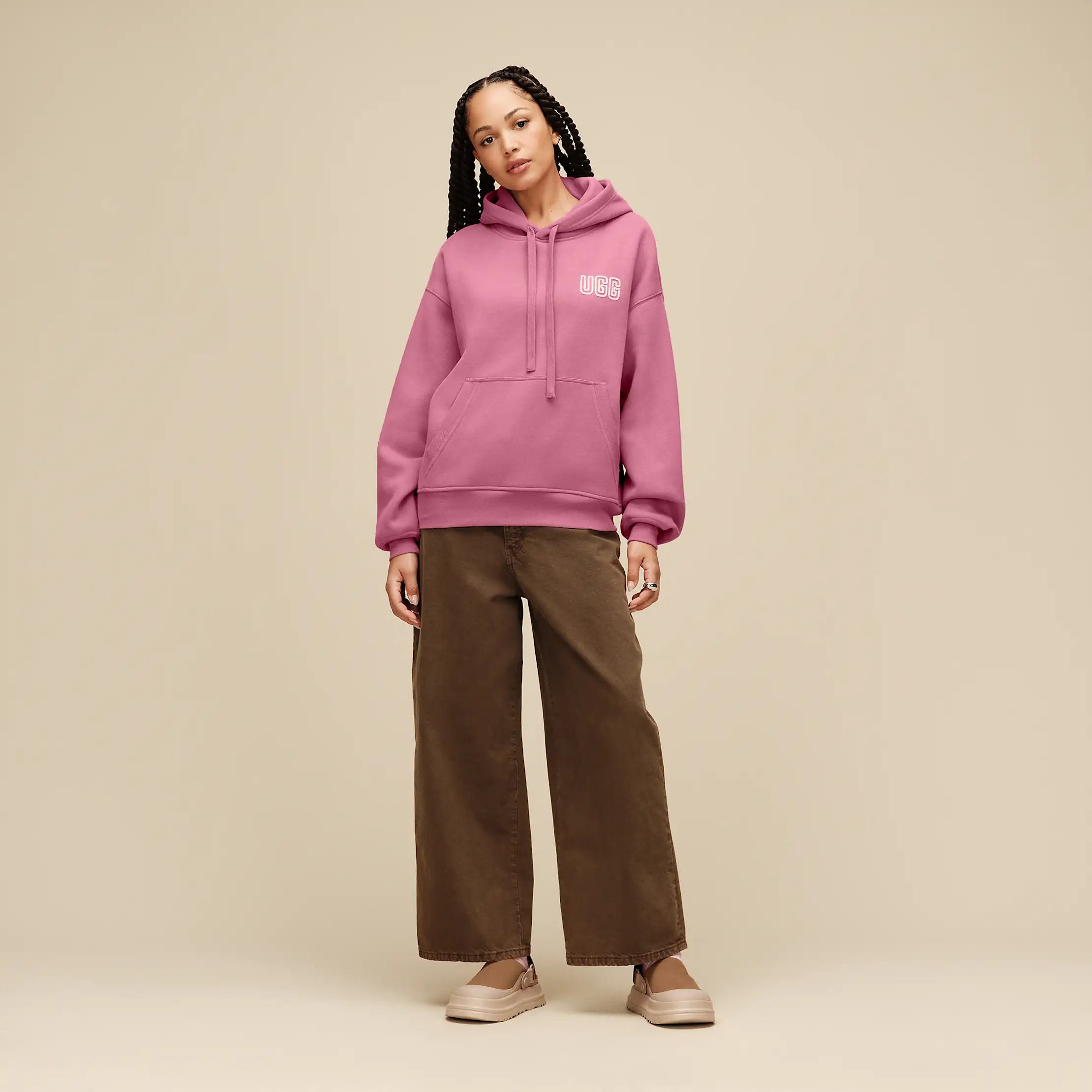 Women's UGG Logo Hoodie - DUSTY ORCHID