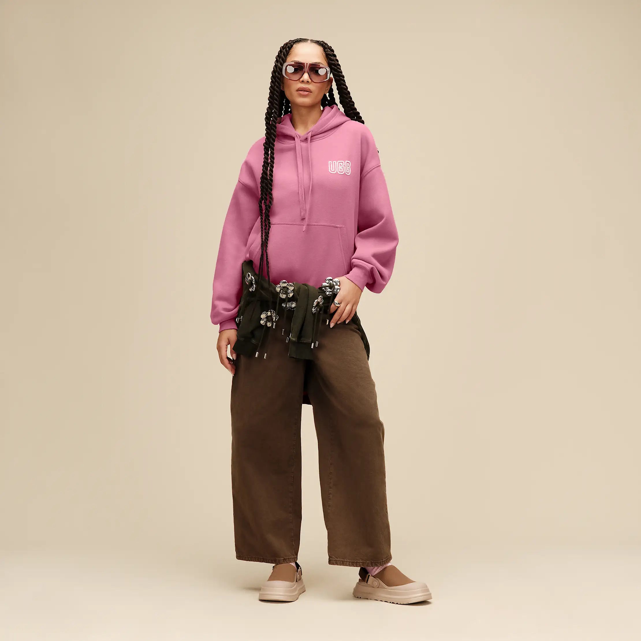Women's UGG Logo Hoodie - DUSTY ORCHID