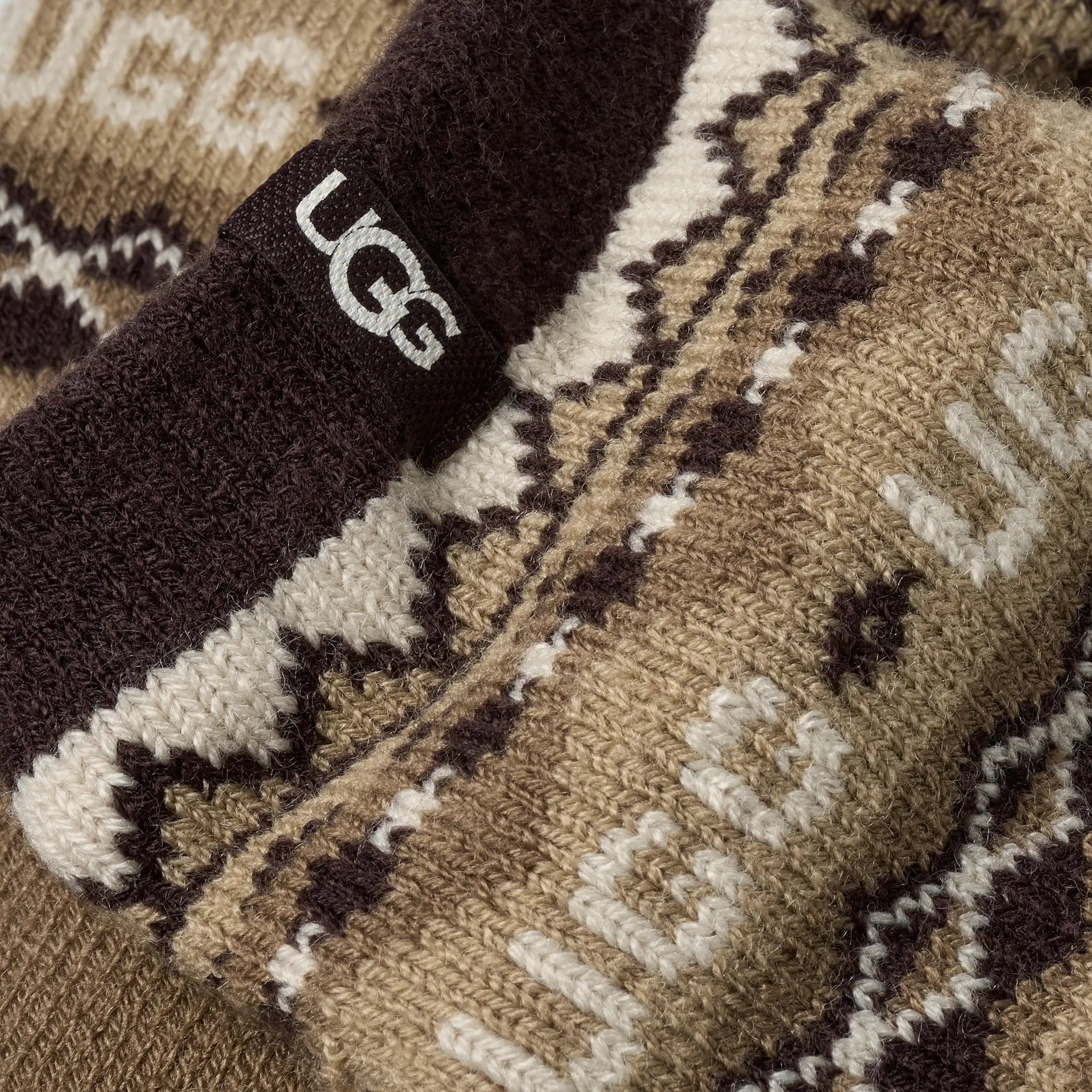Men's Keavy Cozy Crew - UGGISLE COFFEE GROUNDS MULTI