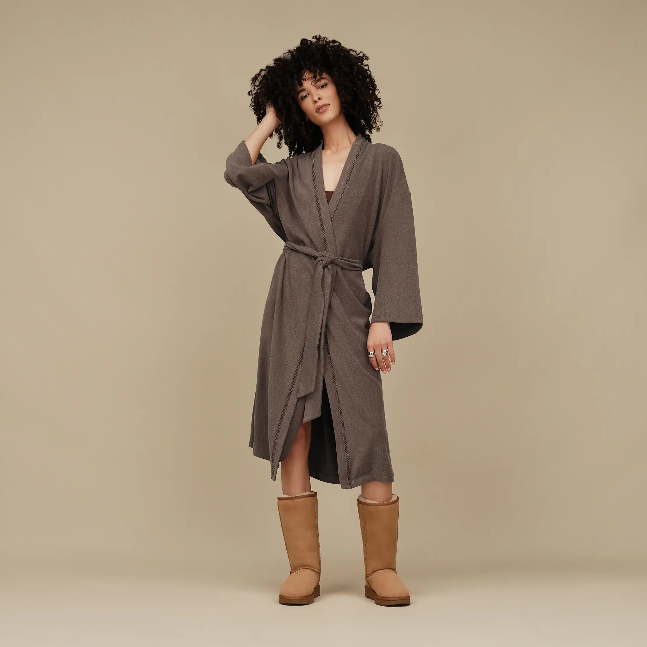 Men's Theron Robe - OYSTER BROWN