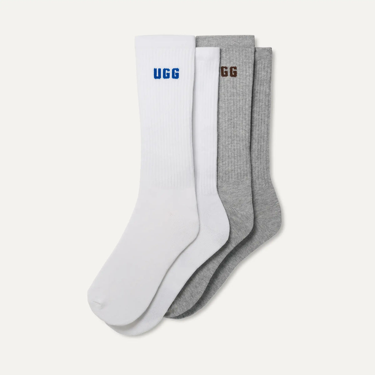 Men's Leander Logo Crew 2 Pack - REGAL BLUE / GREY HEATHER