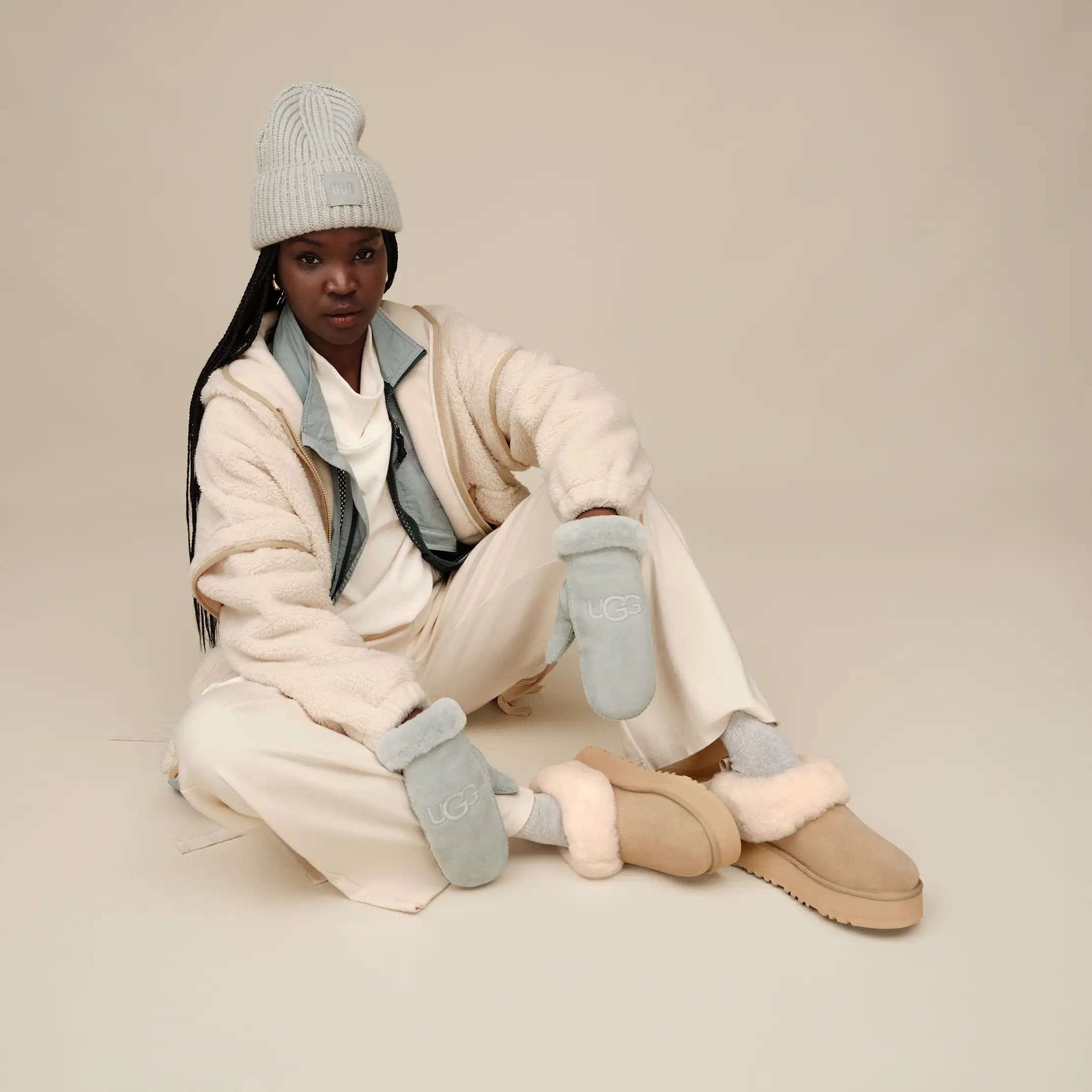 Women's Mariella UGGfluff Zip Hoodie - CREAM