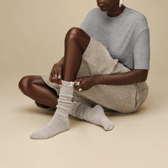 Women's Tyla Slouchy Crew II - GREY HEATHER
