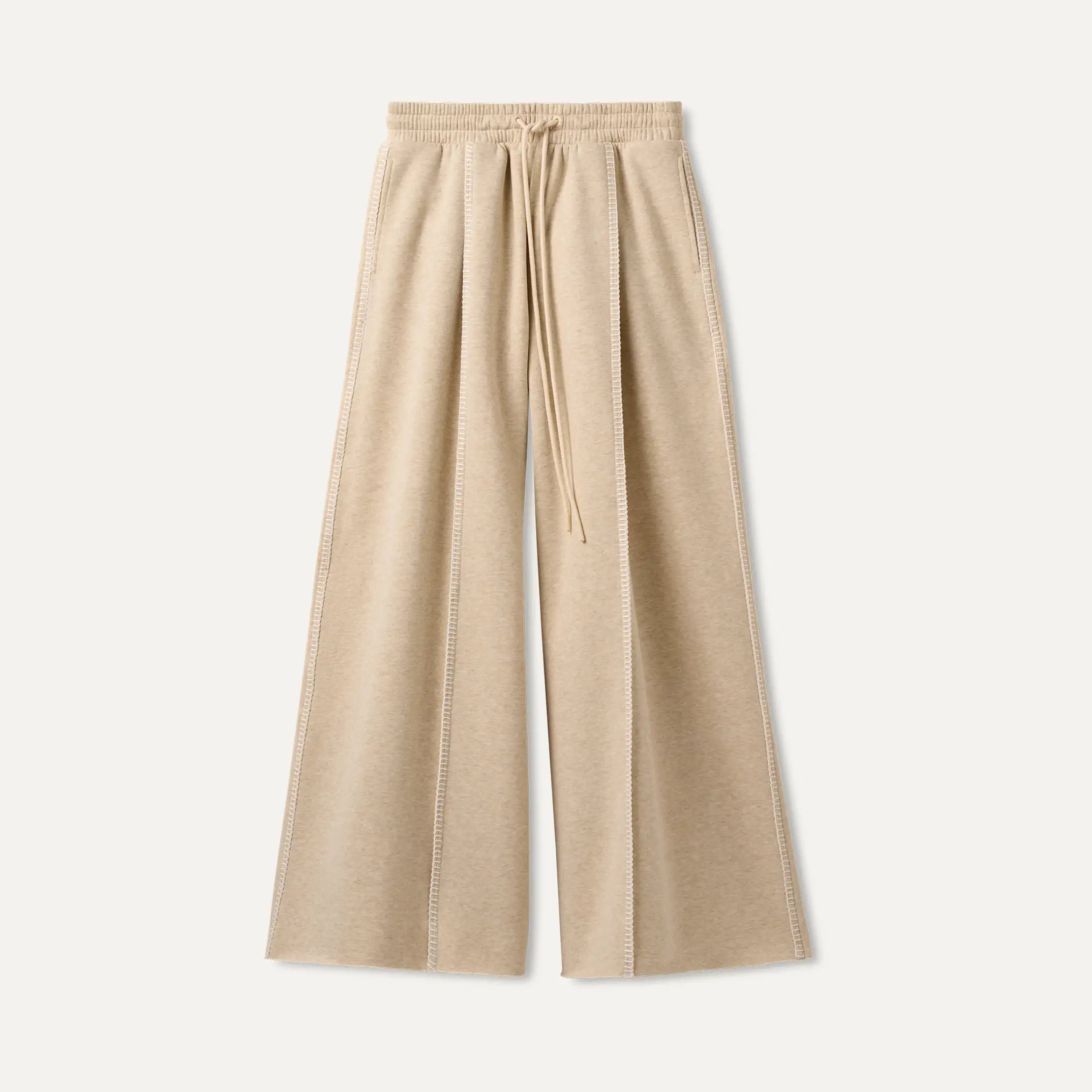 Women's Classic Wide Leg Pant - SAND HEATHER