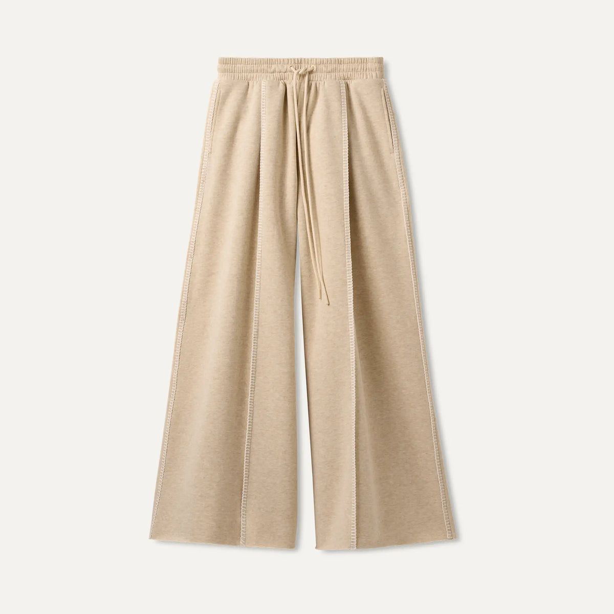 Women's Classic Wide Leg Pant - SAND HEATHER