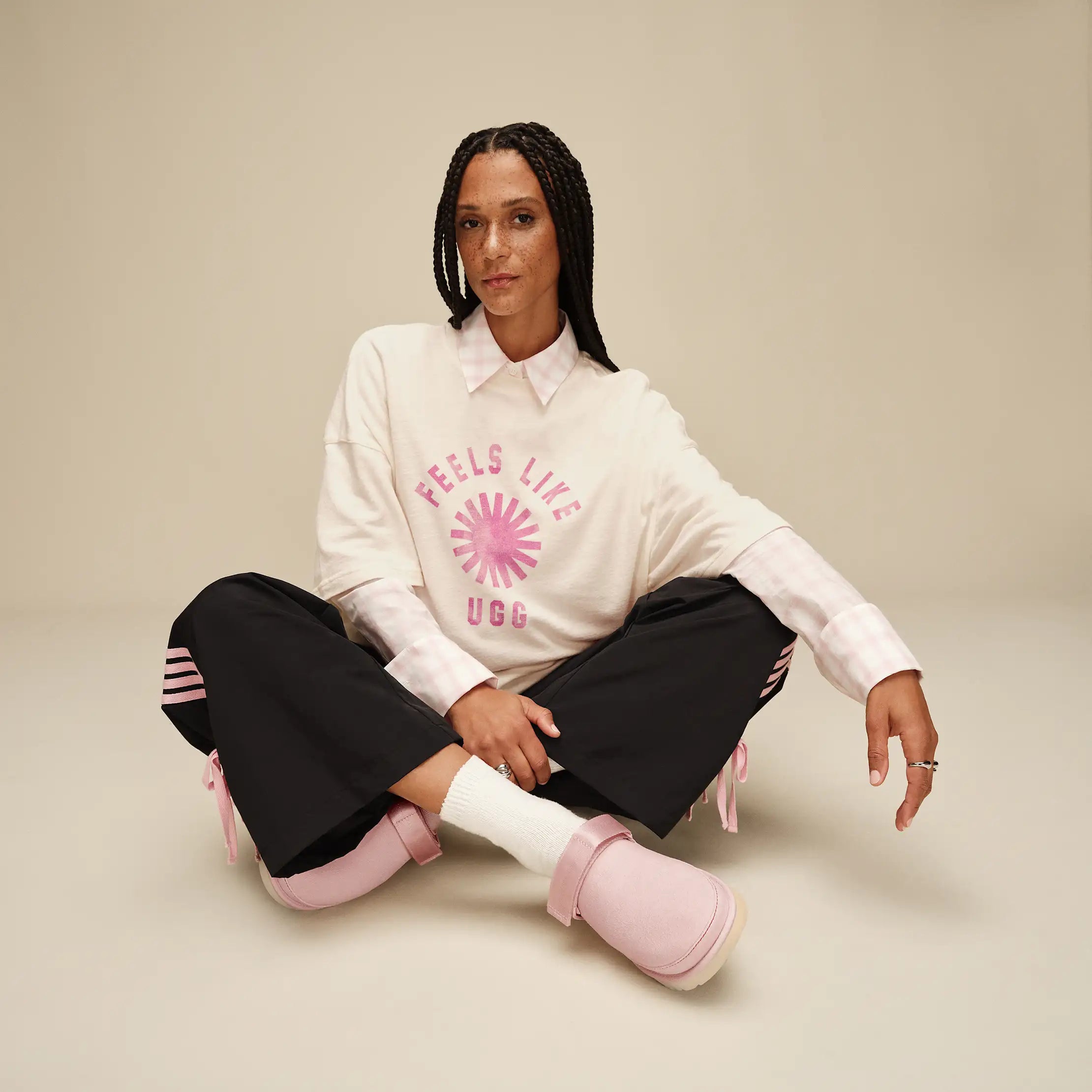 All Gender Feels Like UGG Tee - LECHE / WOODVIOLET