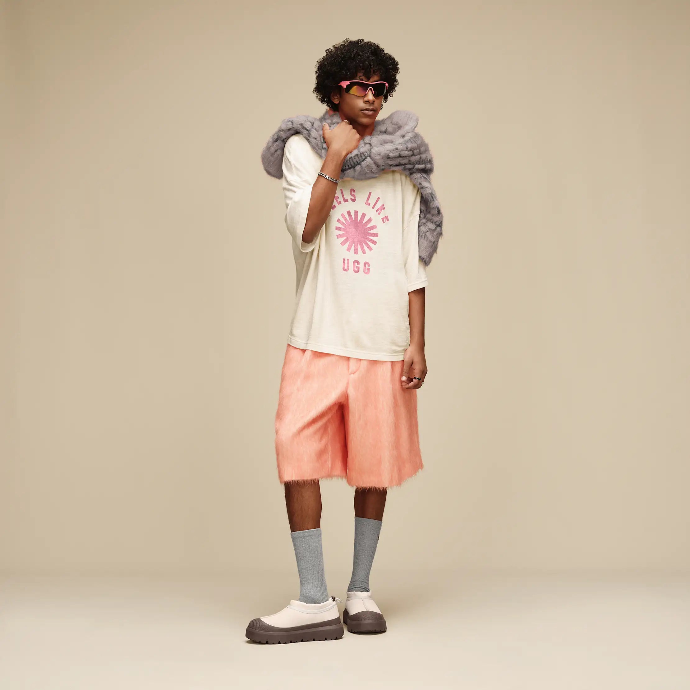 All Gender Feels Like UGG Tee - LECHE / WOODVIOLET