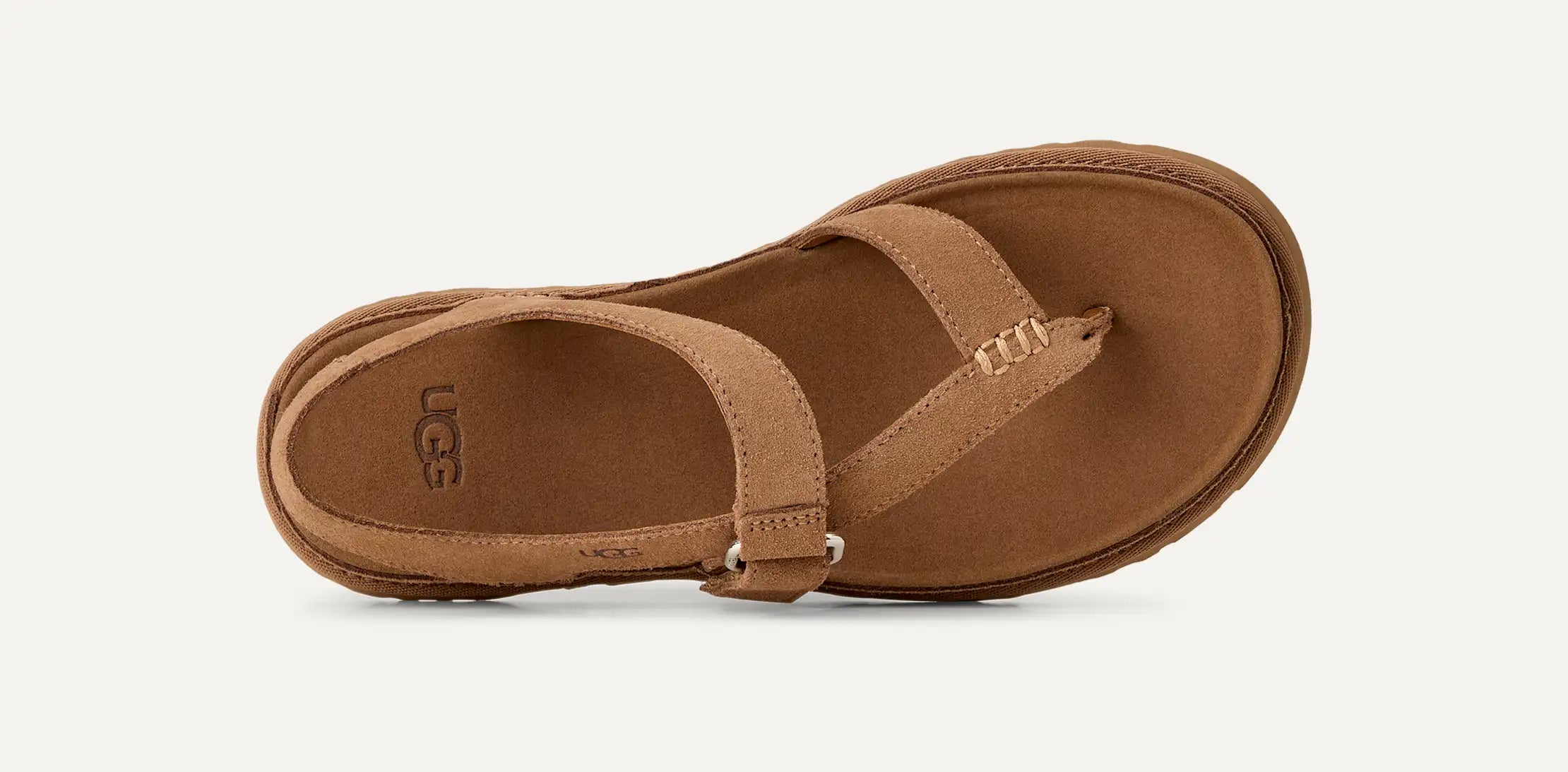 Women's GoldenGaze Toe Post - CHESTNUT