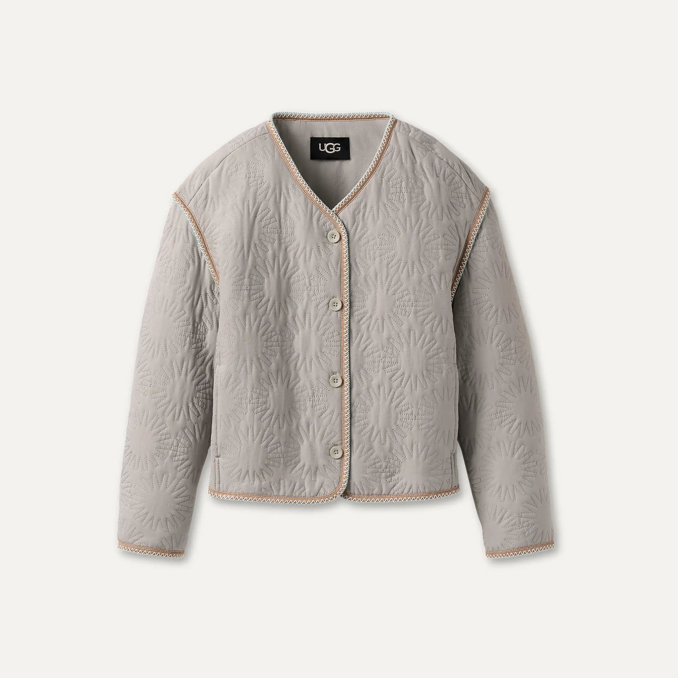 All Gender Sun Quilted Jacket - LIGHT GREY