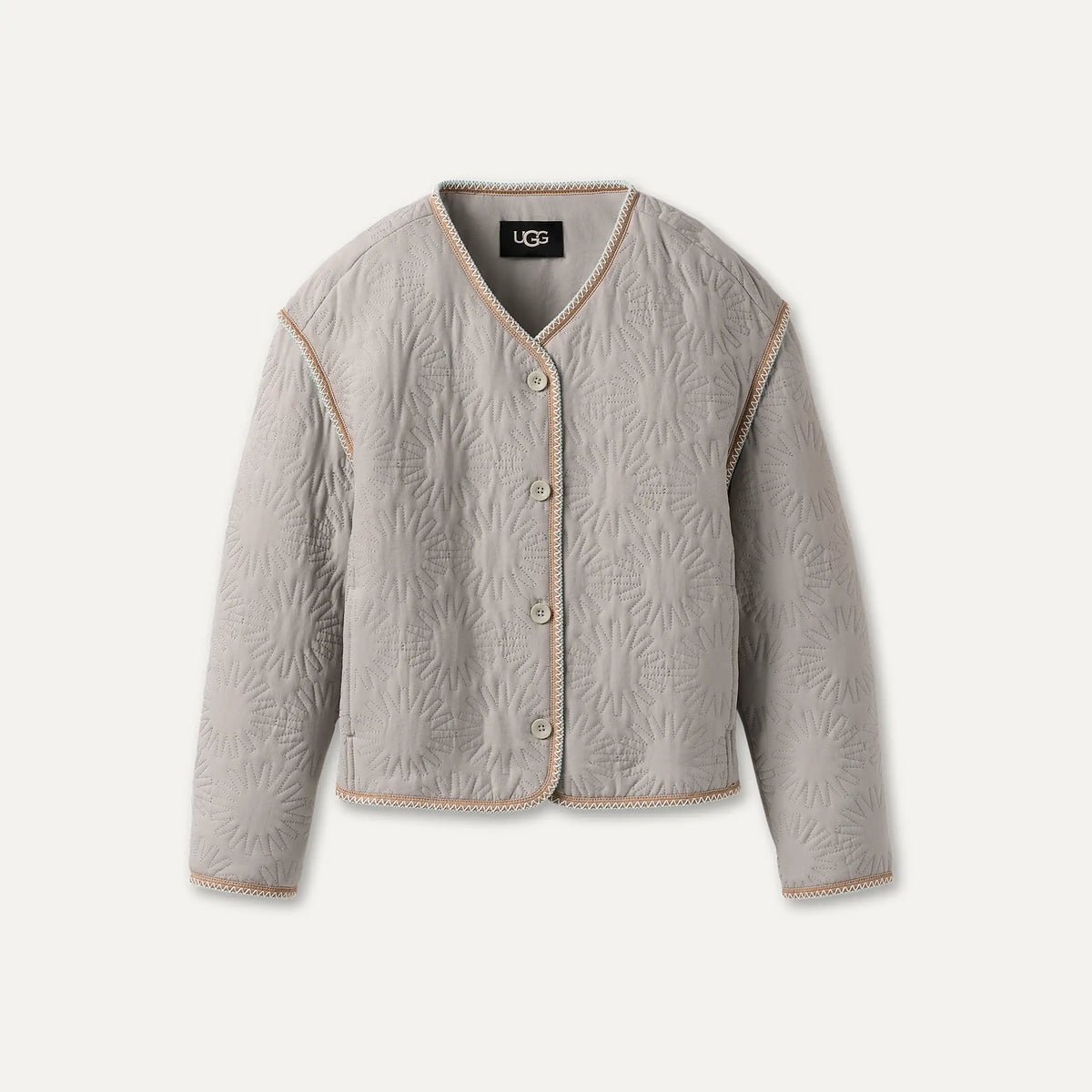 All Gender Sun Quilted Jacket - LIGHT GREY
