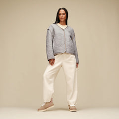 All Gender Sun Quilted Jacket - LIGHT GREY