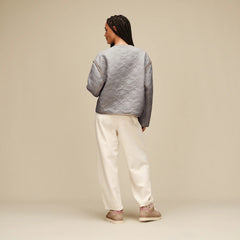 All Gender Sun Quilted Jacket - LIGHT GREY