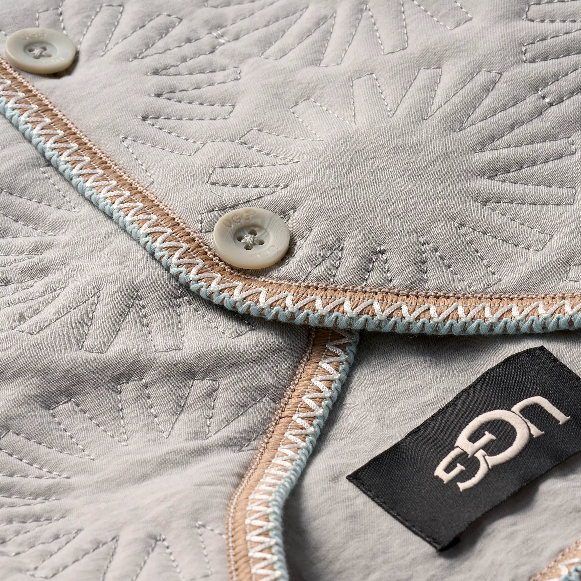All Gender Sun Quilted Jacket - LIGHT GREY
